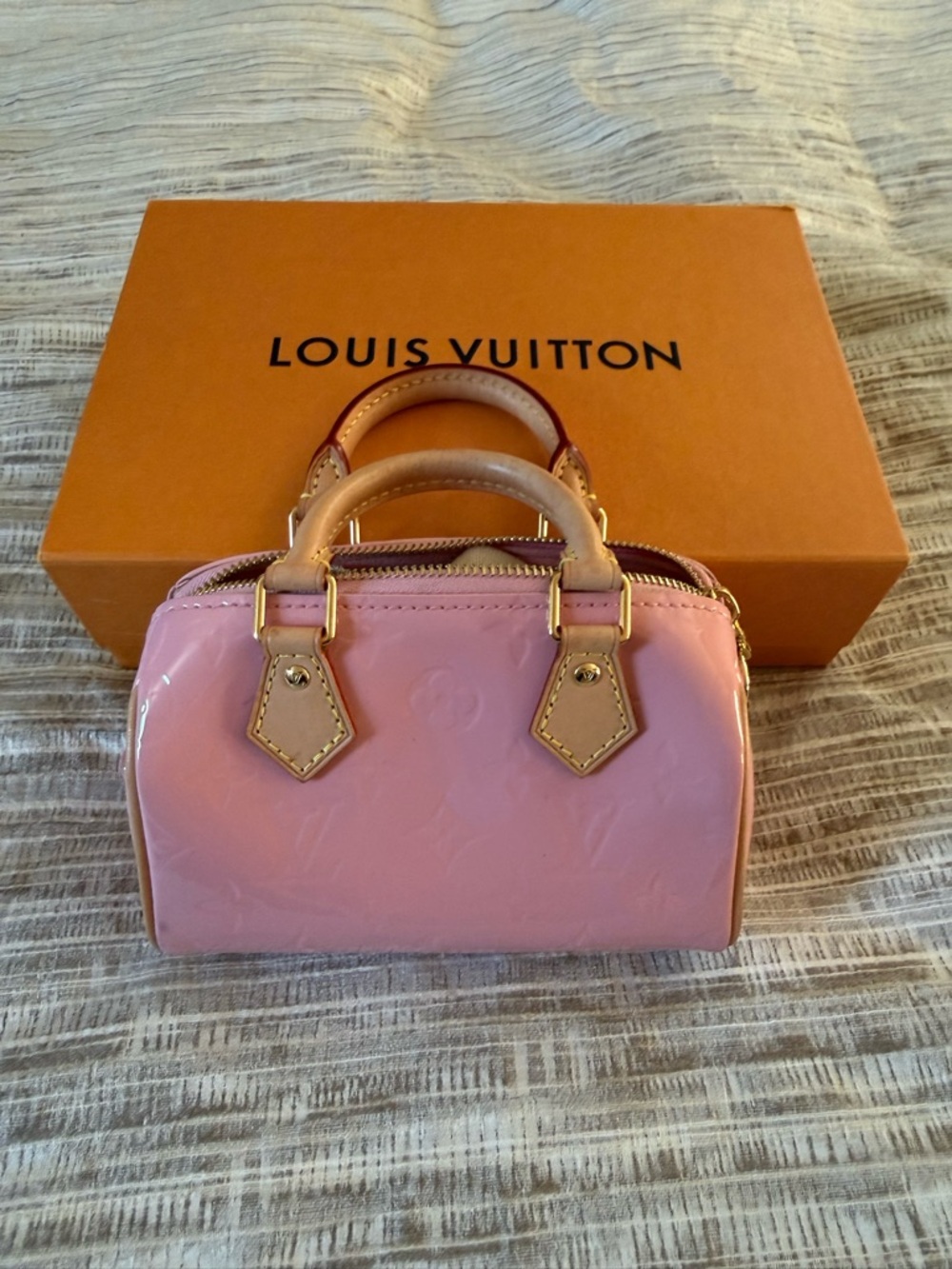 Authentic Louis Vuitton Mochi Pink Nano Speedy Limited Edition